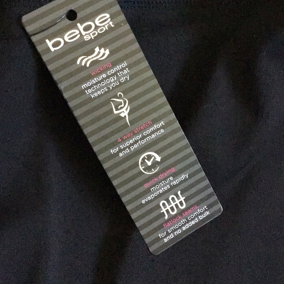 SOLD - Bebe Sport Rhinestud Logo Black Legging - NWT - Picture 5 of 12